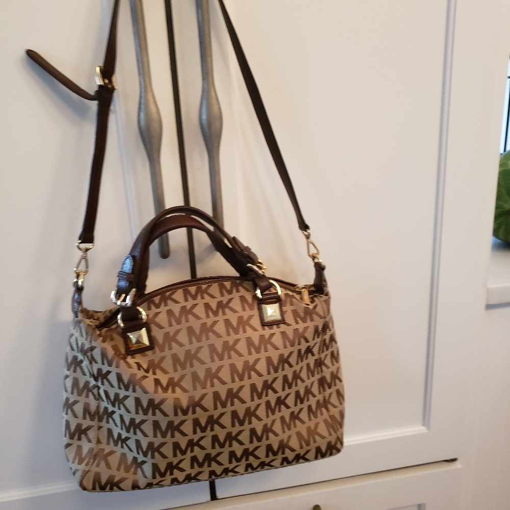 Michael Kors Large Signature Jacquard Leather Bag
